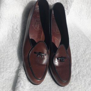 Vintage belgian midinette leather loafers